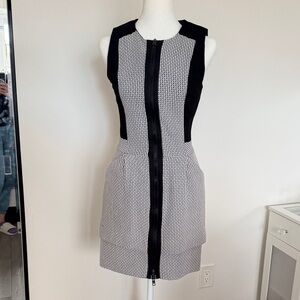 Armani Exchange Black and Gray Mini Dress